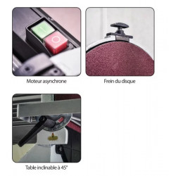 Leman Ponceuse à disque PON306 monophasé 900W 305mm Leman Kobleo