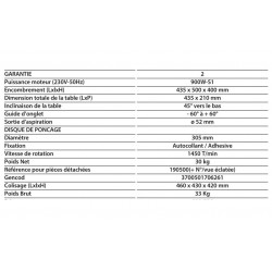 Leman Ponceuse à disque PON306 monophasé 900W 305mm Leman Kobleo