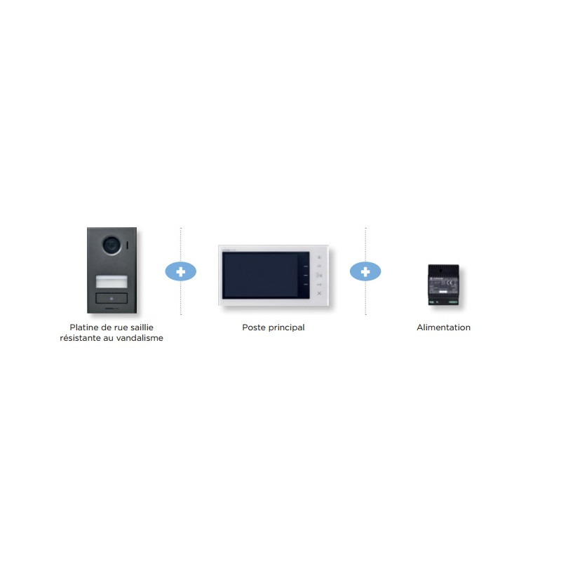 Aiphone Kit vidéo platine saillie Aiphone JVS1V écran 7" 2 fils intégral Kobleo Aiphone Kit vidéo platine saillie Aiphone JVS1V écran 7" 2 fils intégral Kobleo