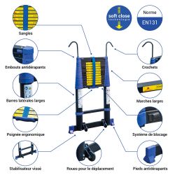 Hoström Echelle téléscopique Telescova13+ Kobleo