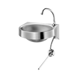 Delabie Lave-mains mural Delabie Genou inox 304 poli satiné Kobleo