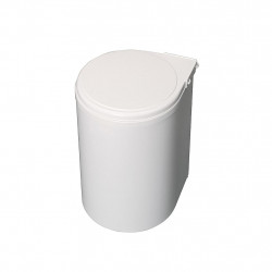 Emuca Poubelle de recyclage 8035815 13L plastique blanc Kobleo