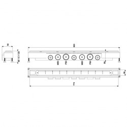 Wirquin Caniveau de douche Wirquin VENISIO MIKADO L800mm Kobleo