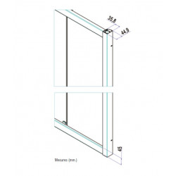 Samo Porte douche coulissante 4 panneaux 162-166cm CEE ART Kobleo