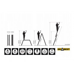 Outillage Online Echelle pliante articulée avec plateforme Kobleo Outillage Online Echelle pliante articulée avec plateforme Kobleo