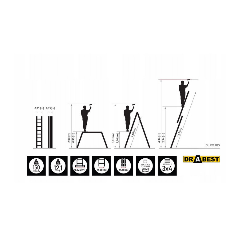 Outillage Online Echelle pliante articulée avec plateforme Kobleo Outillage Online Echelle pliante articulée avec plateforme Kobleo