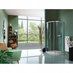 Samo Paroi douche 1/4 rond ouverture centrale coulissante 87-89cm Cee Art Kobleo