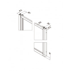 Samo Porte douche pliante 96 102 cm profilés chromé brillantVerre transpare Kobleo