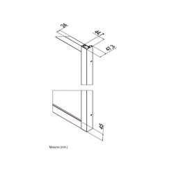 Samo Porte douche pivotante paroi fixe ligne 126-132cm EUROPA Kobleo