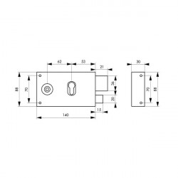 Thirard Boitier CP à fouillot 140 x 88 mm gauche 508776 Thirard Kobleo