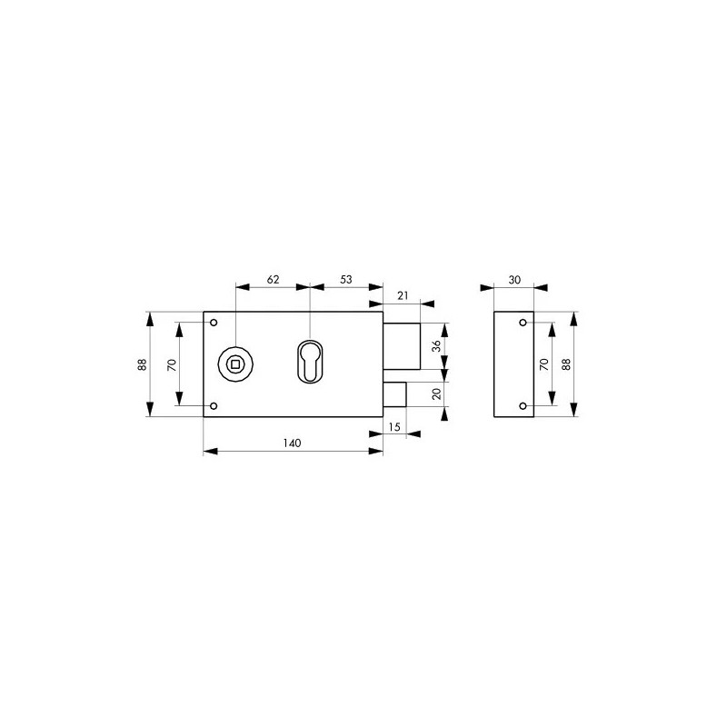 Thirard Boitier CP à fouillot 140 x 88 mm gauche 508776 Thirard Kobleo Thirard Boitier CP à fouillot 140 x 88 mm gauche 508776 Thirard Kobleo