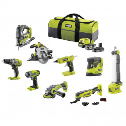 Ryobi Pack Combo 9 Outils Ryobi avec 2 batteries et chargeur Kobleo