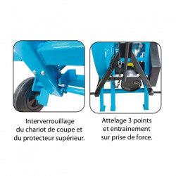 Leman Scie à bûche Leman LOSAB700 lame D700mm 12kW 16cv Kobleo