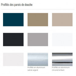 Samo Porte douche pivotante 87 91cm Profilés noir matVersion Gauche ACRUX Kobleo