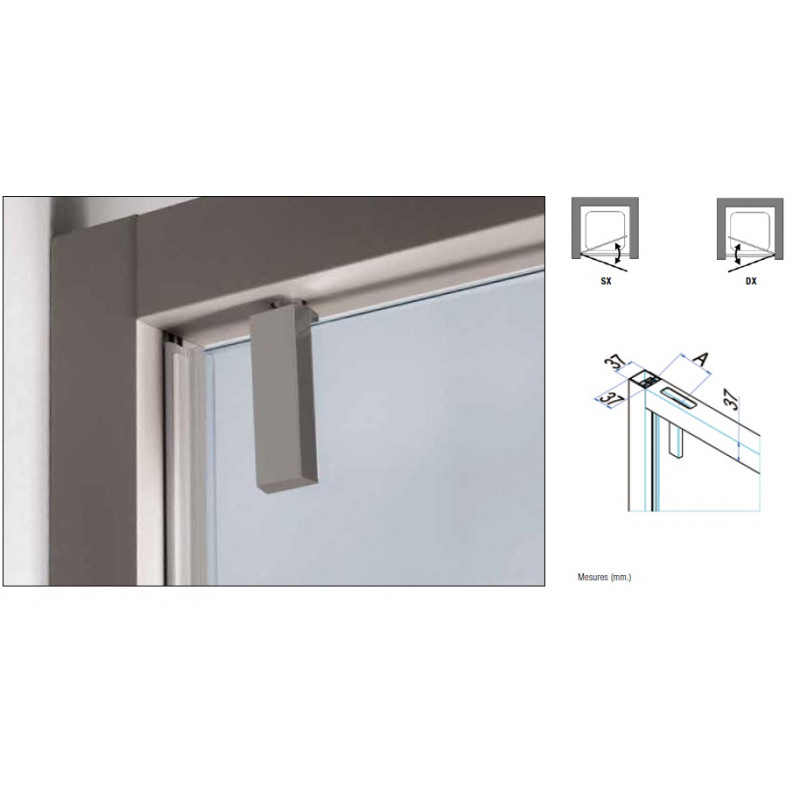 Samo Porte douche pivotante 97 101cm Profilés noir matVersion Gauche ACRUX Kobleo Samo Porte douche pivotante 97 101cm Profilés noir matVersion Gauche ACRUX Kobleo