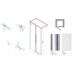 Samo Porte douche coulissante 2 panneaux 107-111cm Ht200cm Droite Acrux Kobleo