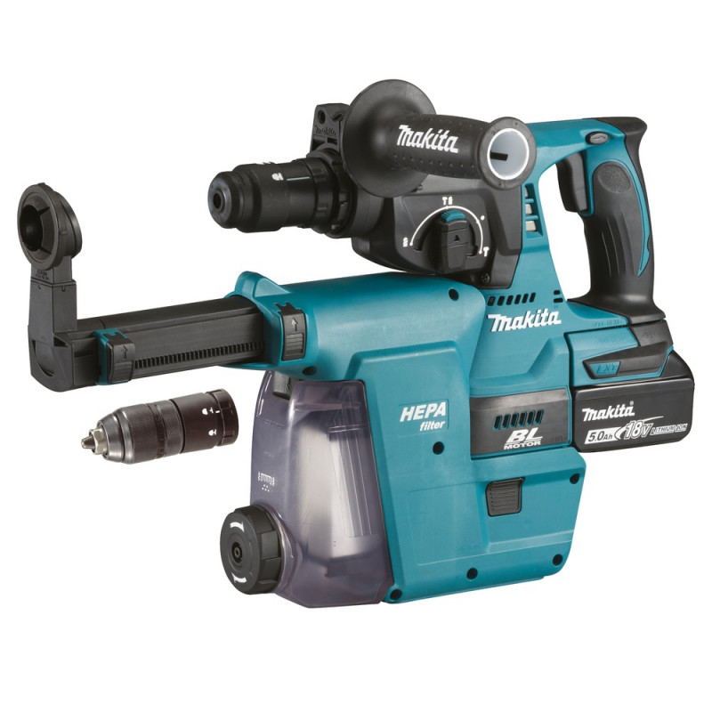 Makita Perfo-burineur Makita DHR243RTJW Sds-plus LXT 18V Li-Ion 5Ah 24mm Kobleo