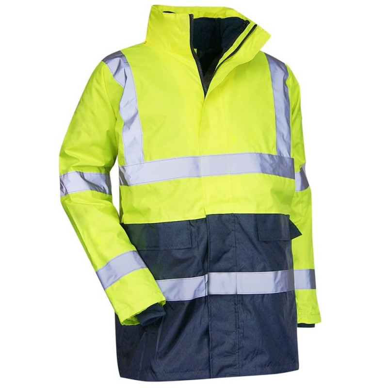 Parka 4 en 1 LMA 5002 Prevention taille 8 jaune fluo/marine Kobleo