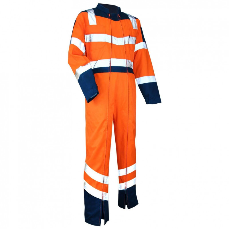 Combinaison LMA 4080 Vigilance taille 5 haute visibilité bleu orange Kobleo