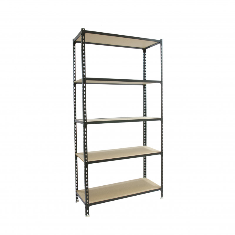 Simon Rack Etagère Simon Rack Maderclick Plus 5/300 anthracite bois 200x100x30cm Kobleo