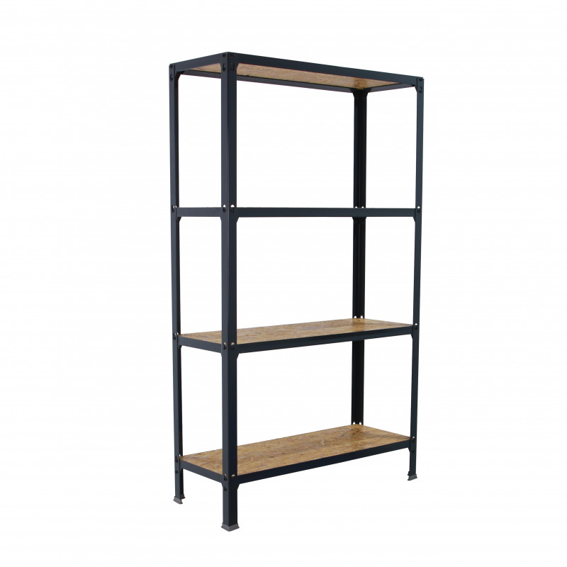 Simon Rack Etagère de rangement Simonhome Click Wood Mini 4/300 anthracite osb Kobleo