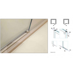 Samo Porte douche coulissante 2 panneaux 147-151cm Gauche ACRUX Kobleo