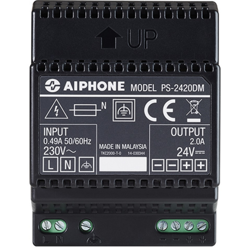 Aiphone Alimentation Aiphone PS2420DM 230 Vac / 24 Vcc 2 A pour interphone Kobleo