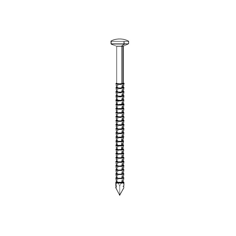 Alsafix Pointe tête bombée annelée Alsafix inox A4 3,5/3,8x90mm en vrac 1kg Kobleo