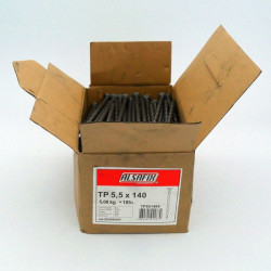 Alsafix 5 kg de pointes Alsafix TP CT 5,5x140 tête plate carré torsadée Kobleo