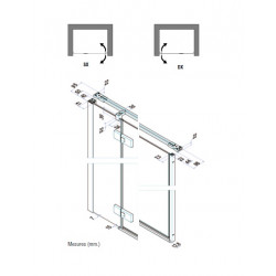 Samo Paroi douche porte pivotante 875 905cm Droite ZENITH Kobleo