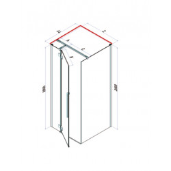 Samo Porte douche pivotante 86 88cm Profilés chromé brillantVersion Gauche  Kobleo