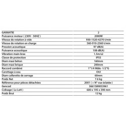 Leman Carotteuse CAR201 monophasé 2000W 3 vitesses Leman Kobleo Leman Carotteuse CAR201 monophasé 2000W 3 vitesses Leman Kobleo