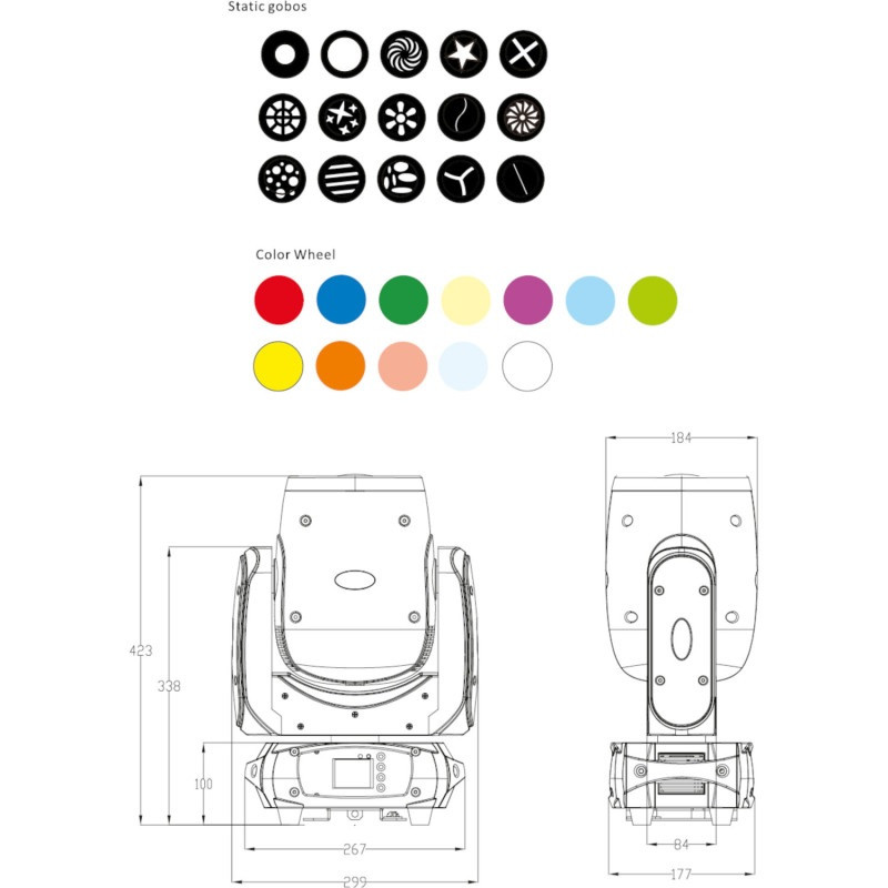 Outillage Online Lyre led AFX Light BEAM-100LED-MKII 100W avec double prisme Kobleo Outillage Online Lyre led AFX Light BEAM-100LED-MKII 100W avec double prisme Kobleo