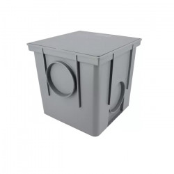 Nicoll Regard avec couvercle Nicoll RPCTCO 25x25x25cm gris clair Kobleo