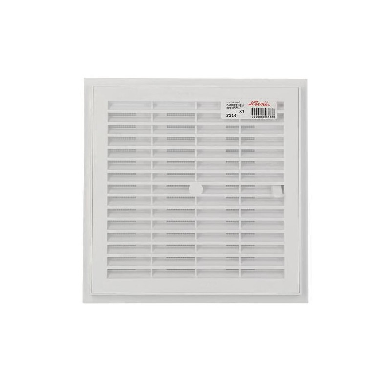 Nicoll Grille de ventilation Nicoll F214 carrée à fermeture 22,3x22,3cm Kobleo