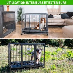 Paitsy Cage pour chien MouvedyL, 93x59x76cm, roues verrouillables, Paitsy Kobleo