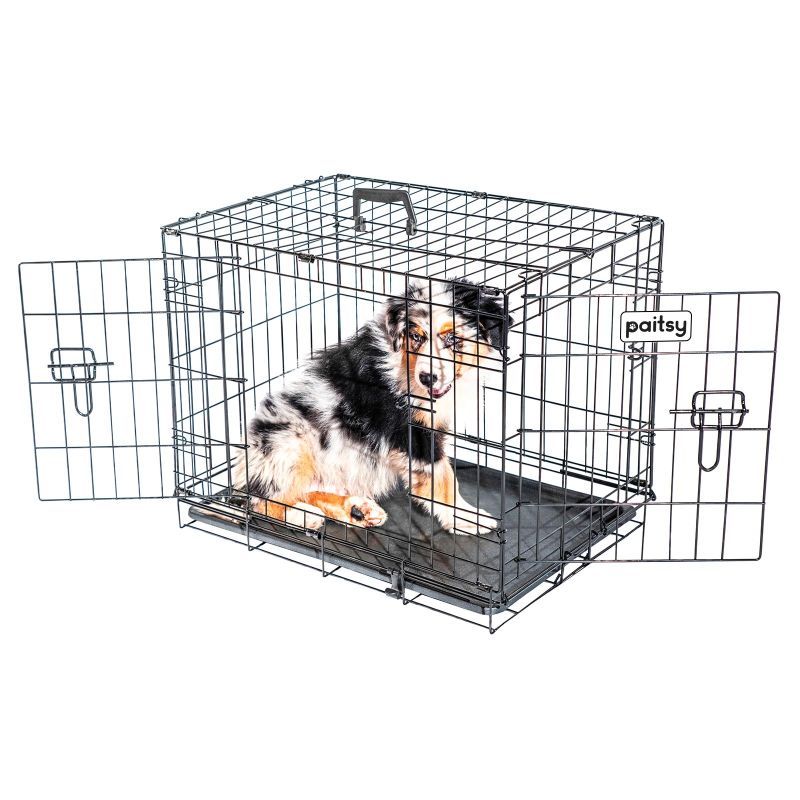 Paitsy Cage pour chien FortressooS, 60x43x49cm, pliable, 2 portes, Paitsy Kobleo