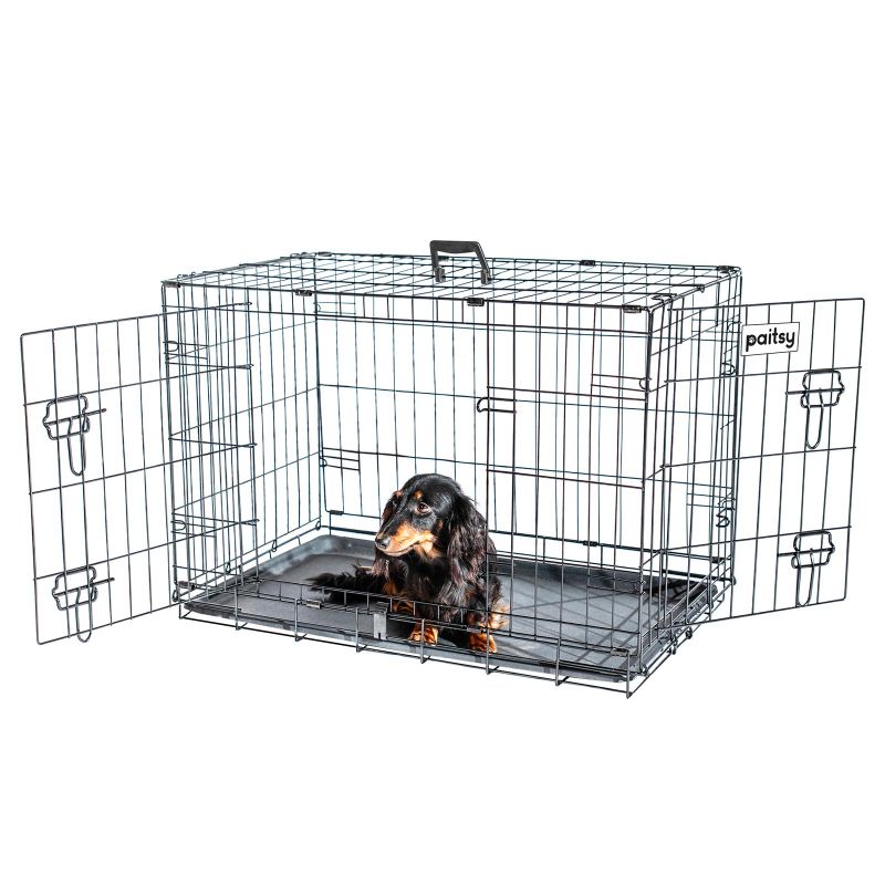 Paitsy Cage pour chien FortressooM, 75x47x54cm, pliable, 2 portes, Paitsy Kobleo