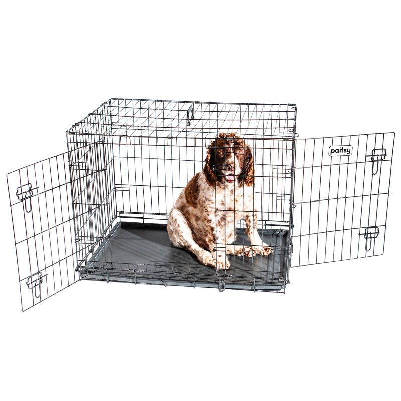 Paitsy Cage pour chien FortressooL, 90x60x67cm, pliable, 2 portes, Paitsy Kobleo