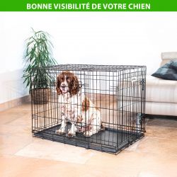 Paitsy Cage pour chien FortressooL, 90x60x67cm, pliable, 2 portes, Paitsy Kobleo