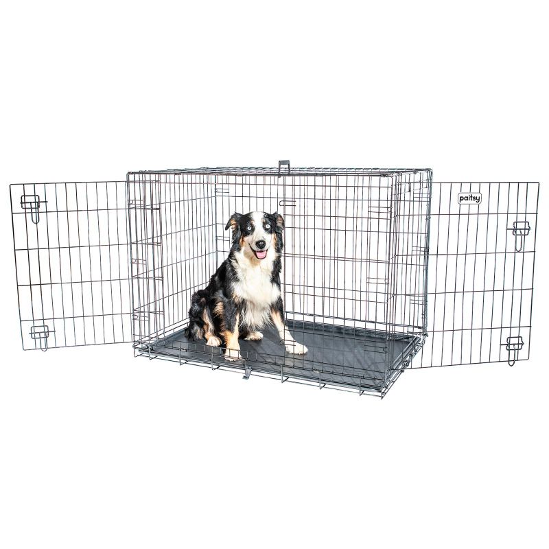 Paitsy Cage pour chien FortressooXL, 107x71x77cm, pliable, 2 portes, Paitsy Kobleo