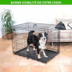 Paitsy Cage pour chien FortressooXL, 107x71x77cm, pliable, 2 portes, Paitsy Kobleo