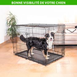 Paitsy Cage pour chien Fortressoo2XL, 122x75x84cm, pliable, 2 portes, Paitsy Kobleo