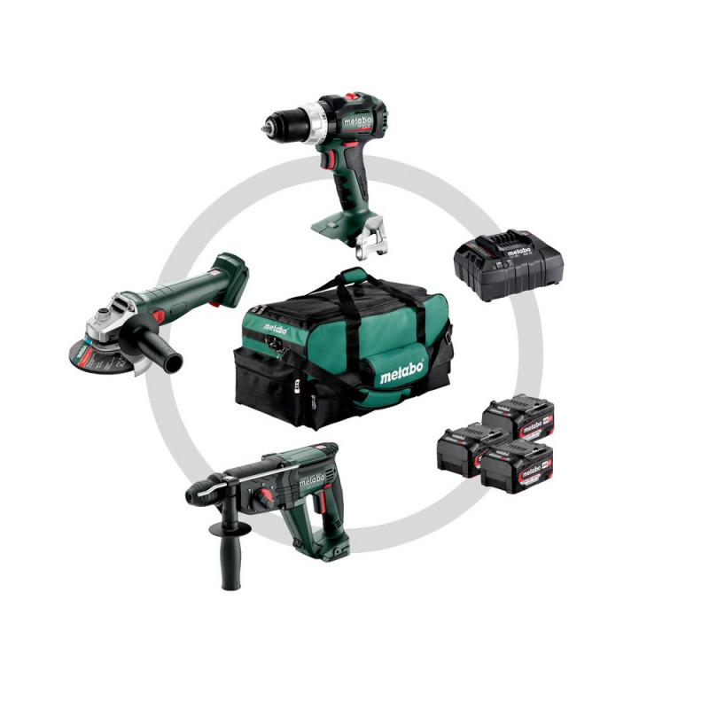 Metabo Pack 3 machines Metabo Combo Set 3.1 18V avec mallette de transport Kobleo