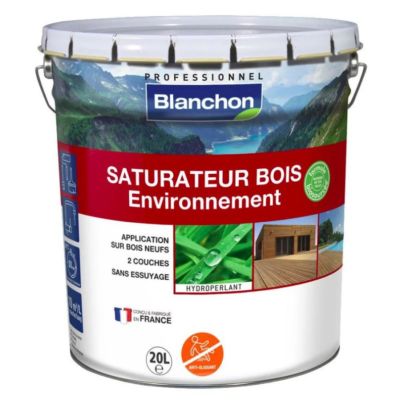 Blanchon Saturateur bois environnement Blanchon gris vieilli 20L Kobleo