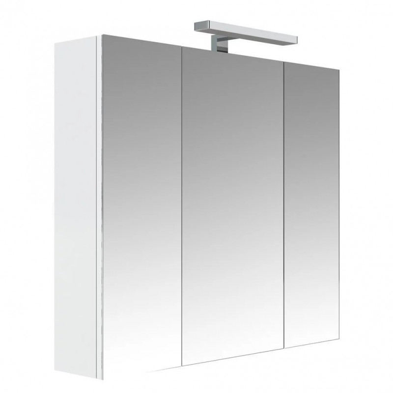 Allibert Armoire toilette JUNO éclairante 3 portes miroirs blanc brillant Allib Kobleo