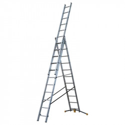 Hailo Echelle transformable Hailo HobbyLot 3x11 échelons 7,60m en aluminium Kobleo