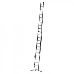 Hailo Echelle transformable Hailo HobbyLot 3x11 échelons 7,60m en aluminium Kobleo Hailo Echelle transformable Hailo HobbyLot 3x11 échelons 7,60m en aluminium Kobleo