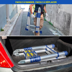 Hoström Échelle télescopique Stempakt 3,8m, hauteur travail max 4,7m Hostrom Kobleo