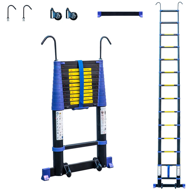 Hoström Echelle téléscopique Telescova13+, Garantie 5 ans, Hoström Kobleo
